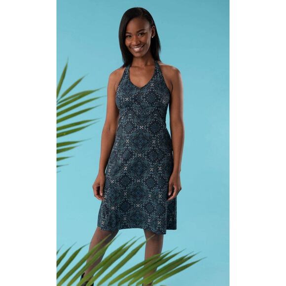 Krimson Klover Marina Women's Dress Summer A-Line Halter Travel Adjustable Small - Picture 1 of 8